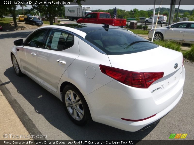 Snow White Pearl / Beige 2013 Kia Optima EX