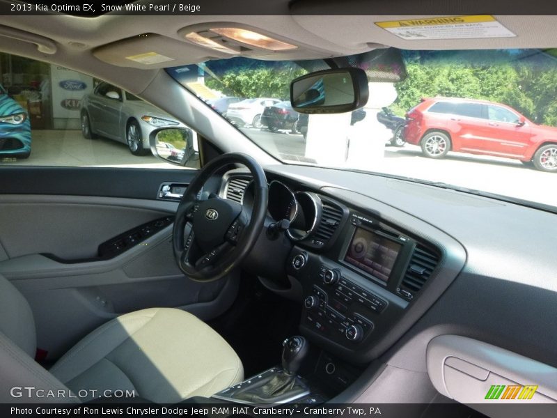 Snow White Pearl / Beige 2013 Kia Optima EX