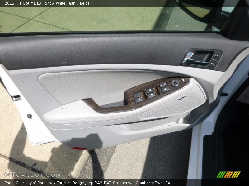 Snow White Pearl / Beige 2013 Kia Optima EX
