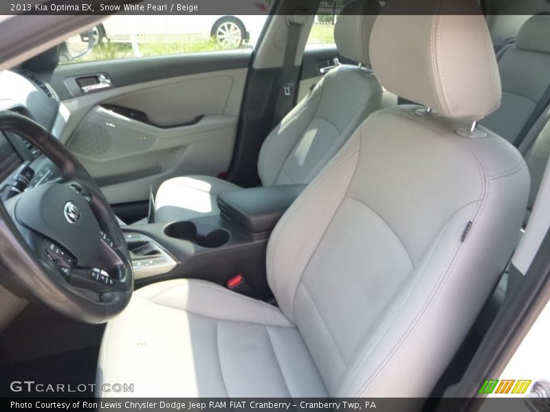Snow White Pearl / Beige 2013 Kia Optima EX