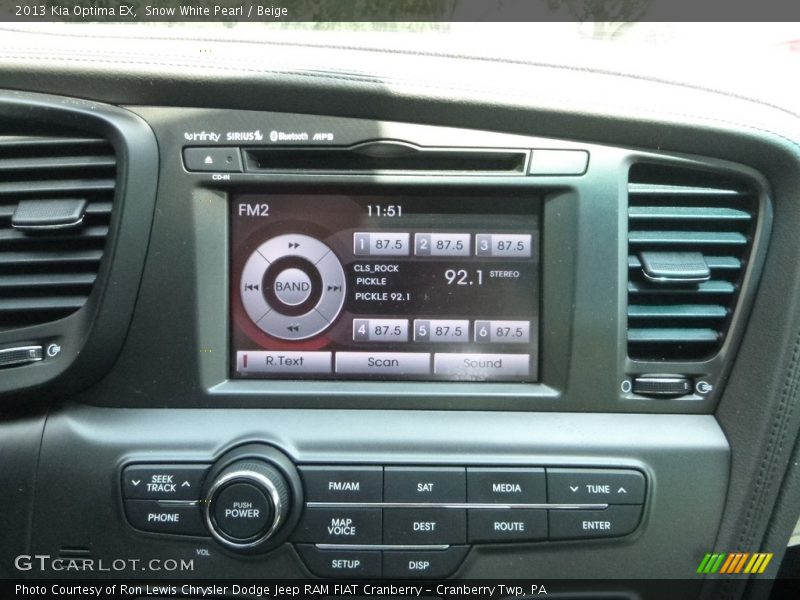 Snow White Pearl / Beige 2013 Kia Optima EX