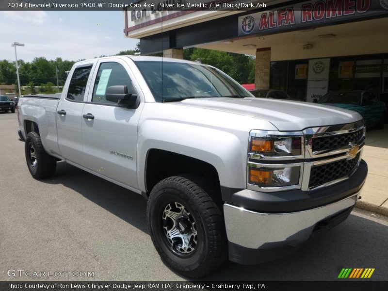 Silver Ice Metallic / Jet Black/Dark Ash 2014 Chevrolet Silverado 1500 WT Double Cab 4x4