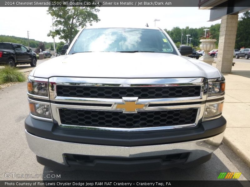 Silver Ice Metallic / Jet Black/Dark Ash 2014 Chevrolet Silverado 1500 WT Double Cab 4x4