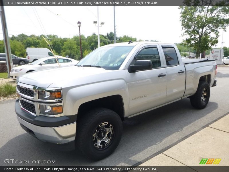 Silver Ice Metallic / Jet Black/Dark Ash 2014 Chevrolet Silverado 1500 WT Double Cab 4x4