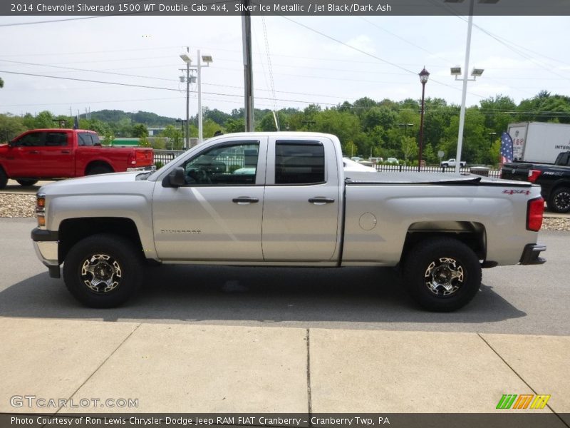 Silver Ice Metallic / Jet Black/Dark Ash 2014 Chevrolet Silverado 1500 WT Double Cab 4x4