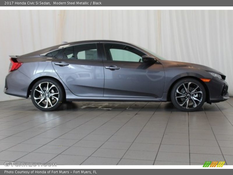 Modern Steel Metallic / Black 2017 Honda Civic Si Sedan