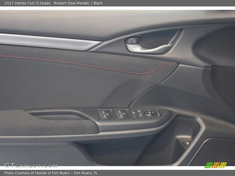Modern Steel Metallic / Black 2017 Honda Civic Si Sedan