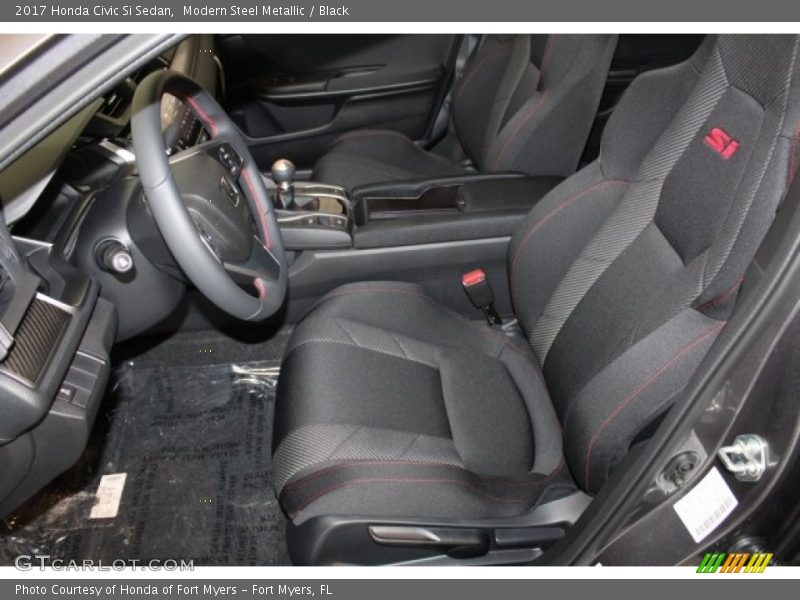 Modern Steel Metallic / Black 2017 Honda Civic Si Sedan