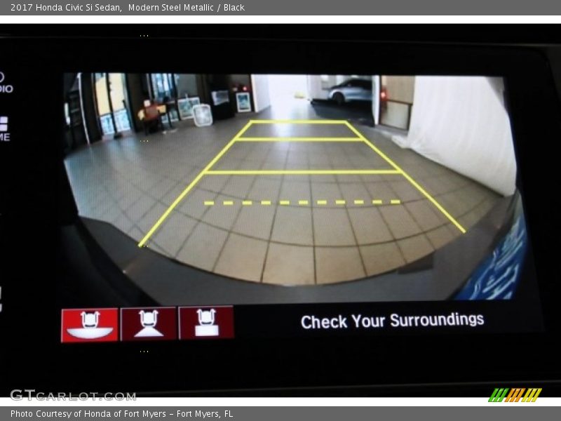 Modern Steel Metallic / Black 2017 Honda Civic Si Sedan