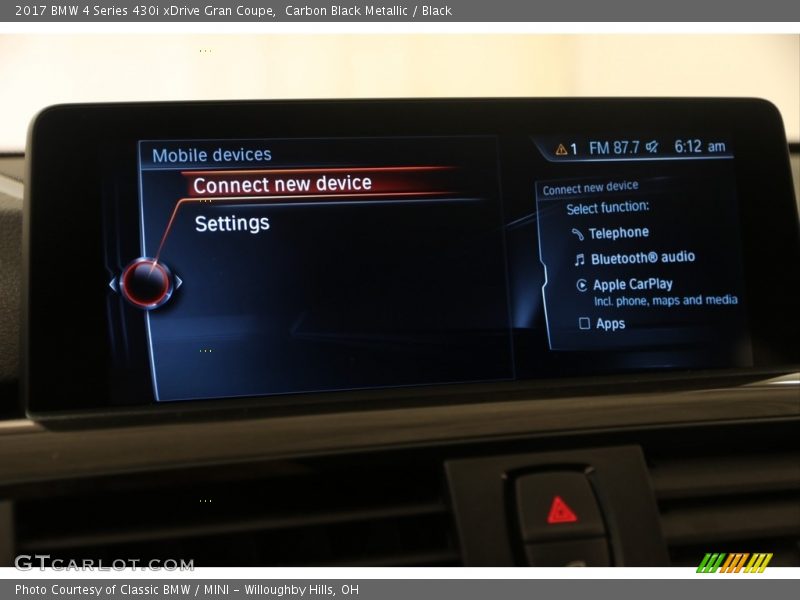 Carbon Black Metallic / Black 2017 BMW 4 Series 430i xDrive Gran Coupe