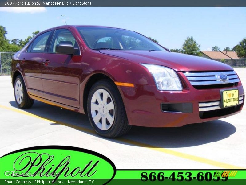 Merlot Metallic / Light Stone 2007 Ford Fusion S