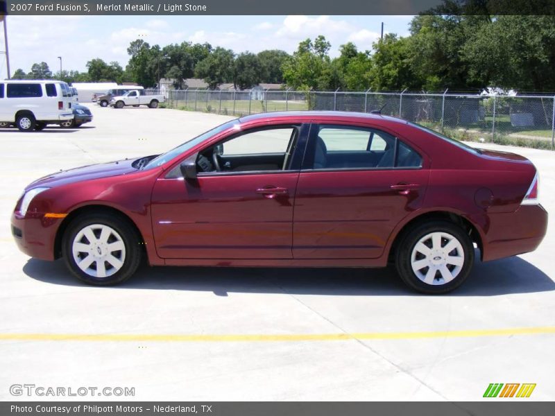 Merlot Metallic / Light Stone 2007 Ford Fusion S