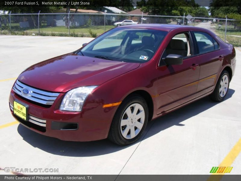 Merlot Metallic / Light Stone 2007 Ford Fusion S