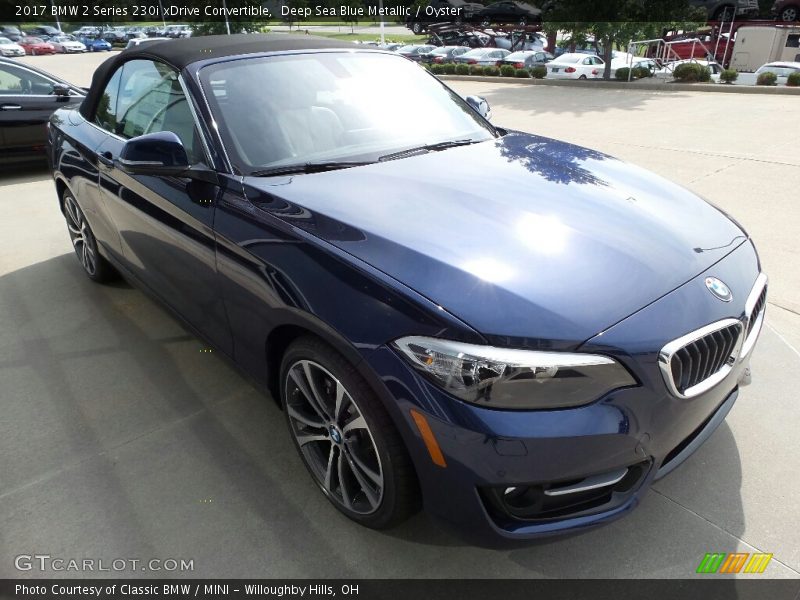 Deep Sea Blue Metallic / Oyster 2017 BMW 2 Series 230i xDrive Convertible
