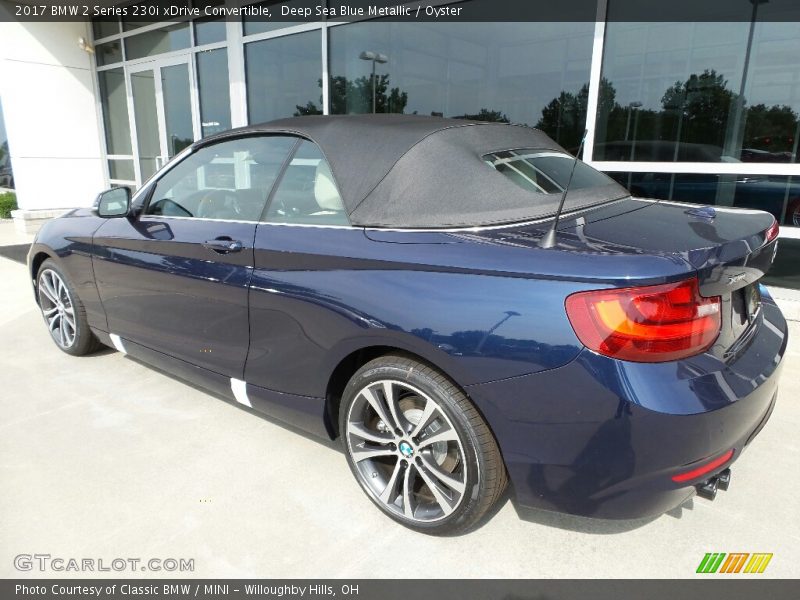 Deep Sea Blue Metallic / Oyster 2017 BMW 2 Series 230i xDrive Convertible