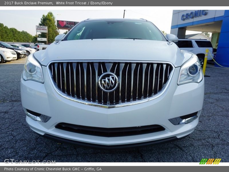 White Frost Tricoat / Ebony/Ebony 2017 Buick Enclave Premium