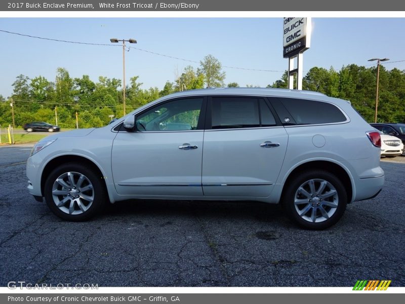 White Frost Tricoat / Ebony/Ebony 2017 Buick Enclave Premium