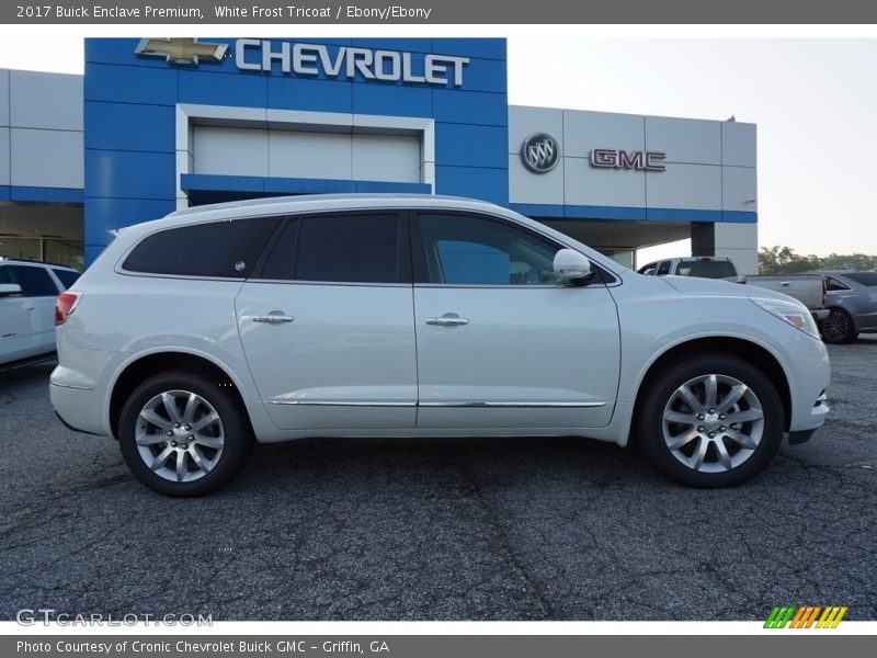 White Frost Tricoat / Ebony/Ebony 2017 Buick Enclave Premium