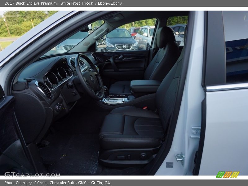 White Frost Tricoat / Ebony/Ebony 2017 Buick Enclave Premium