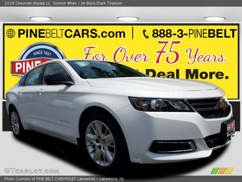 Summit White / Jet Black/Dark Titanium 2018 Chevrolet Impala LS