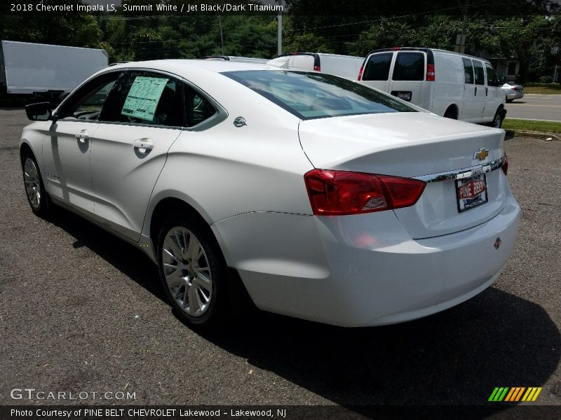 Summit White / Jet Black/Dark Titanium 2018 Chevrolet Impala LS