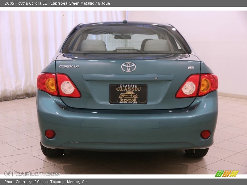 Capri Sea Green Metallic / Bisque 2009 Toyota Corolla LE