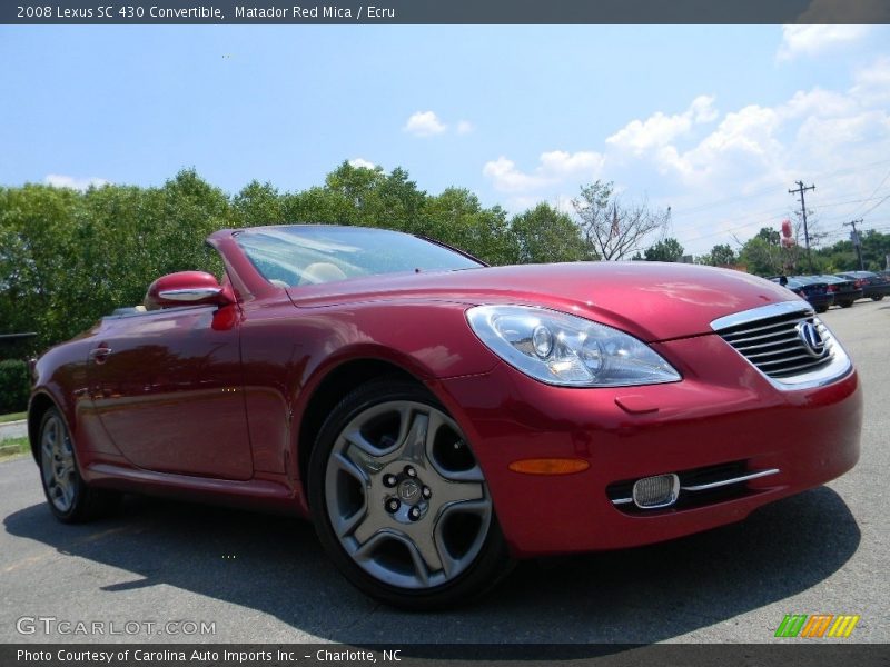 Matador Red Mica / Ecru 2008 Lexus SC 430 Convertible