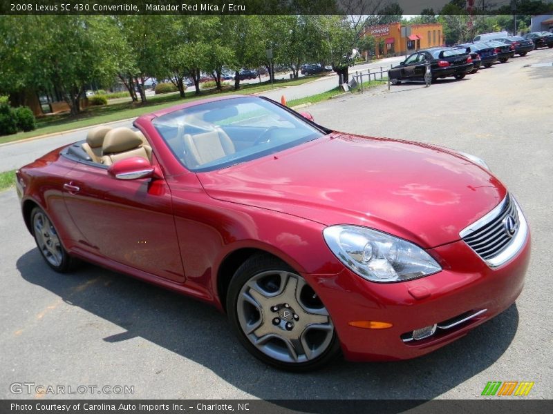 Matador Red Mica / Ecru 2008 Lexus SC 430 Convertible