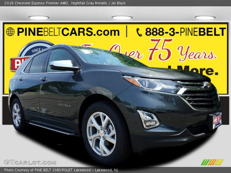 Nightfall Gray Metallic / Jet Black 2018 Chevrolet Equinox Premier AWD