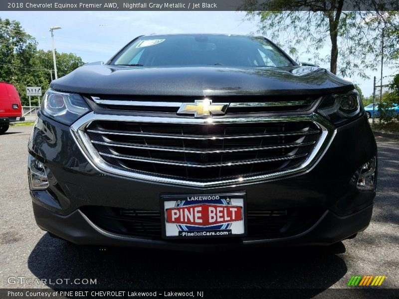 Nightfall Gray Metallic / Jet Black 2018 Chevrolet Equinox Premier AWD