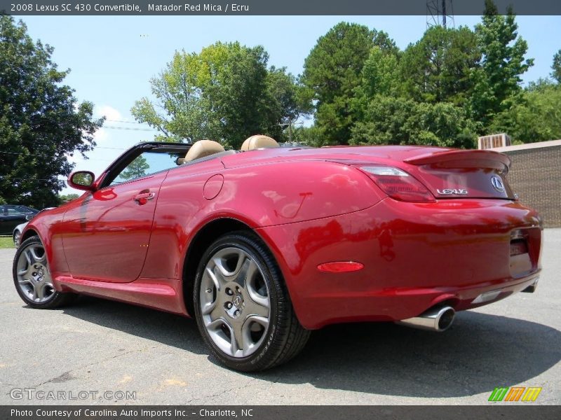Matador Red Mica / Ecru 2008 Lexus SC 430 Convertible