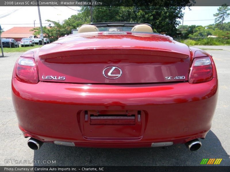Matador Red Mica / Ecru 2008 Lexus SC 430 Convertible