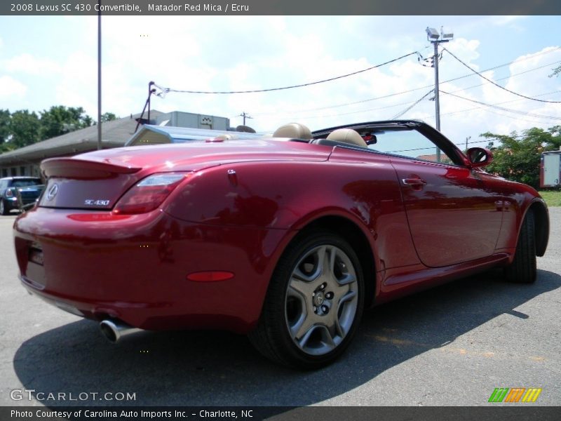 Matador Red Mica / Ecru 2008 Lexus SC 430 Convertible