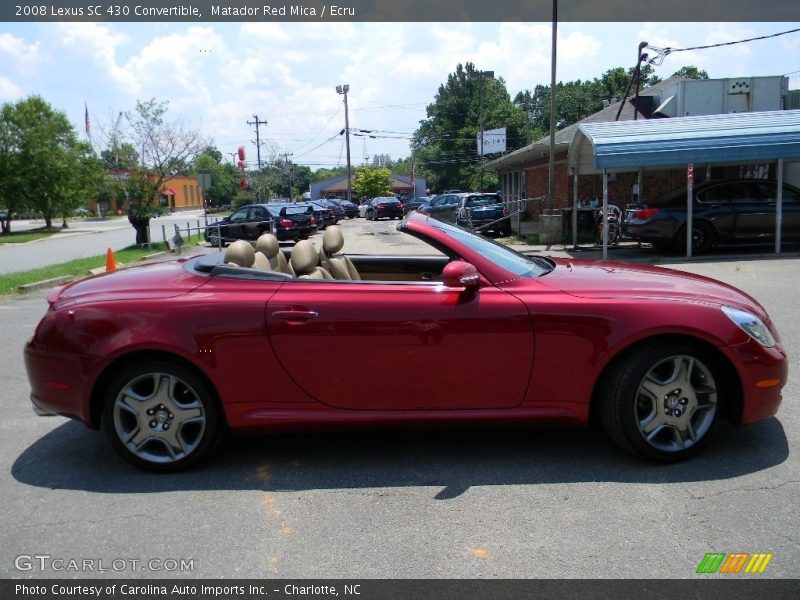 Matador Red Mica / Ecru 2008 Lexus SC 430 Convertible