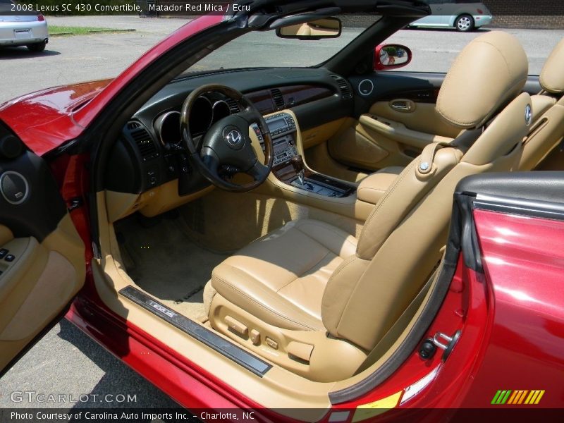 Matador Red Mica / Ecru 2008 Lexus SC 430 Convertible