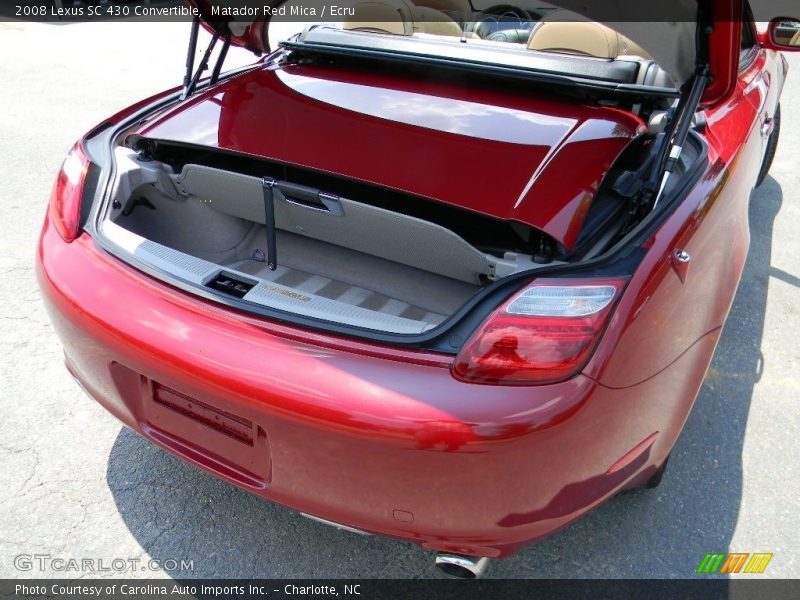 Matador Red Mica / Ecru 2008 Lexus SC 430 Convertible