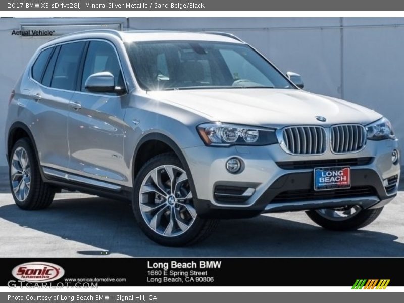 Mineral Silver Metallic / Sand Beige/Black 2017 BMW X3 sDrive28i