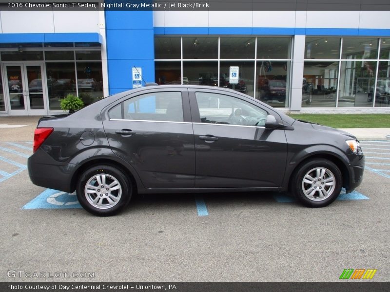 Nightfall Gray Metallic / Jet Black/Brick 2016 Chevrolet Sonic LT Sedan