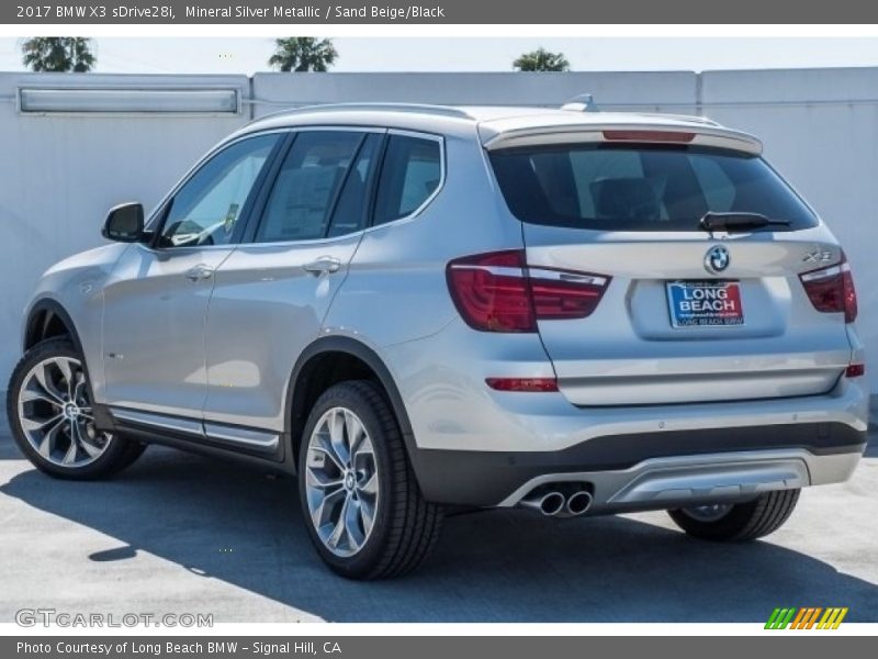 Mineral Silver Metallic / Sand Beige/Black 2017 BMW X3 sDrive28i