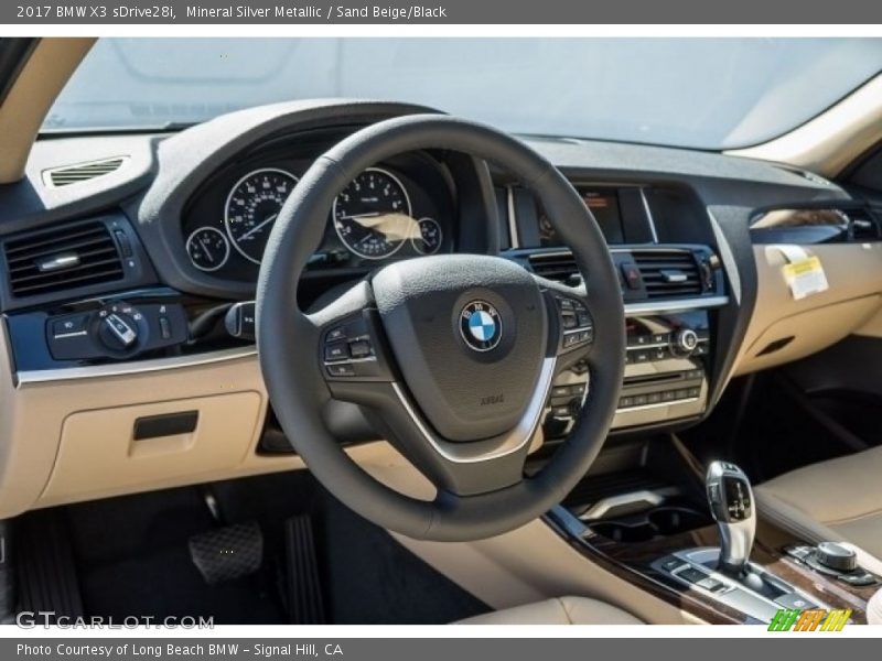 Mineral Silver Metallic / Sand Beige/Black 2017 BMW X3 sDrive28i