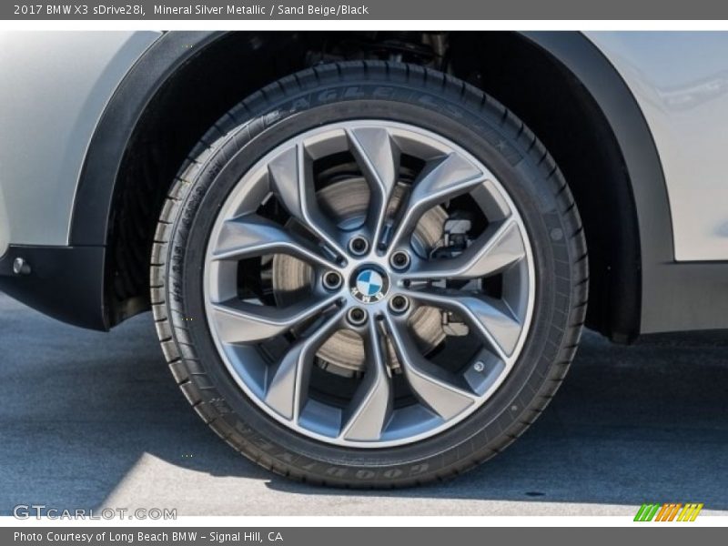 Mineral Silver Metallic / Sand Beige/Black 2017 BMW X3 sDrive28i
