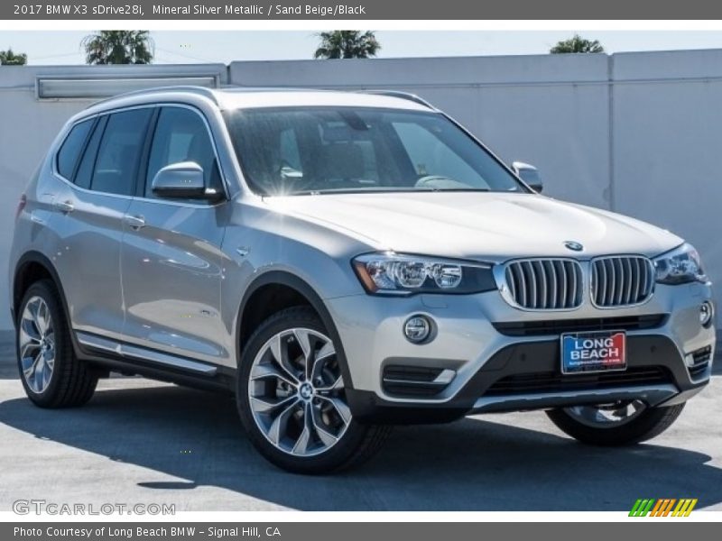Mineral Silver Metallic / Sand Beige/Black 2017 BMW X3 sDrive28i