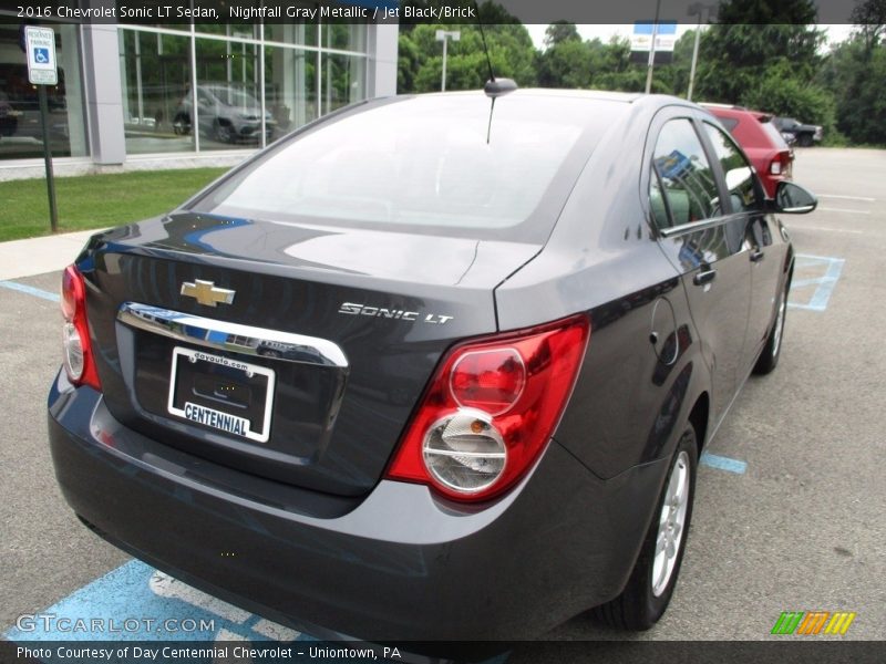 Nightfall Gray Metallic / Jet Black/Brick 2016 Chevrolet Sonic LT Sedan