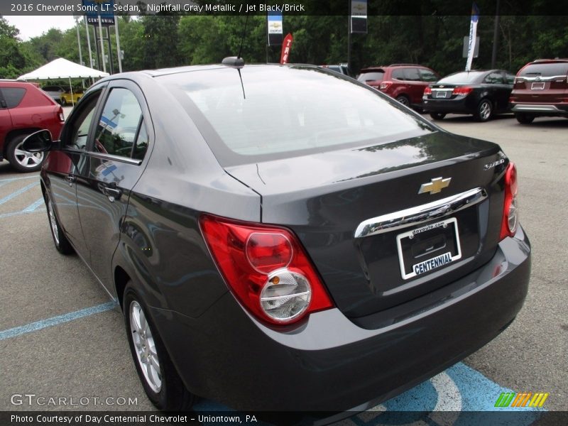 Nightfall Gray Metallic / Jet Black/Brick 2016 Chevrolet Sonic LT Sedan