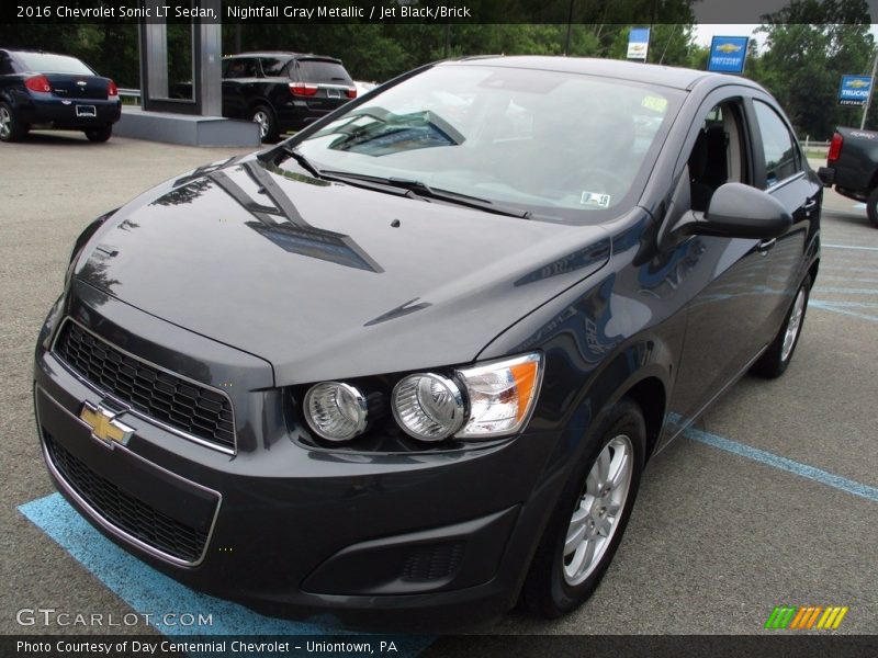 Nightfall Gray Metallic / Jet Black/Brick 2016 Chevrolet Sonic LT Sedan