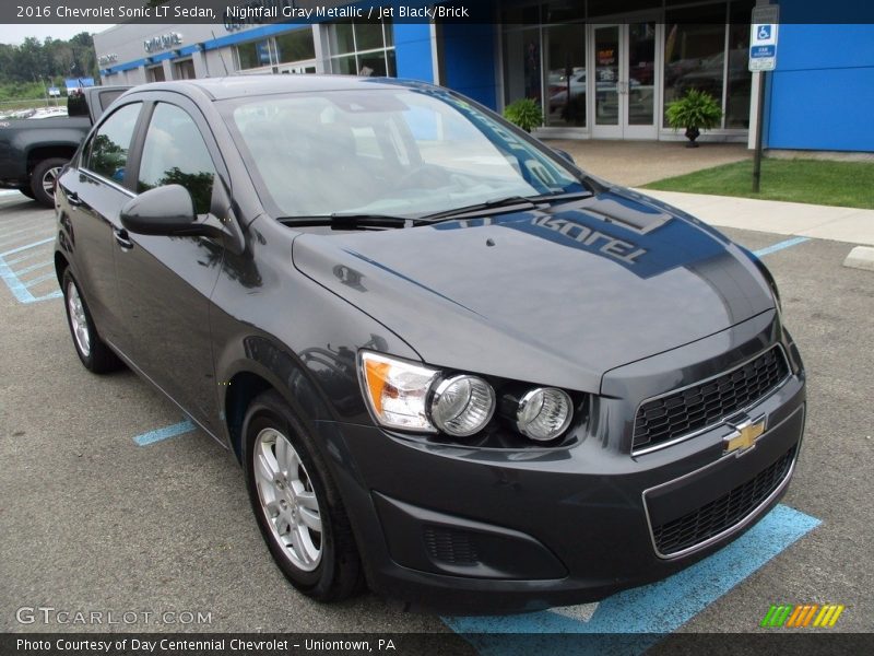 Nightfall Gray Metallic / Jet Black/Brick 2016 Chevrolet Sonic LT Sedan