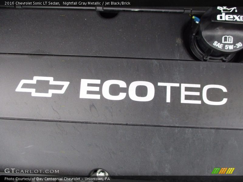 Nightfall Gray Metallic / Jet Black/Brick 2016 Chevrolet Sonic LT Sedan
