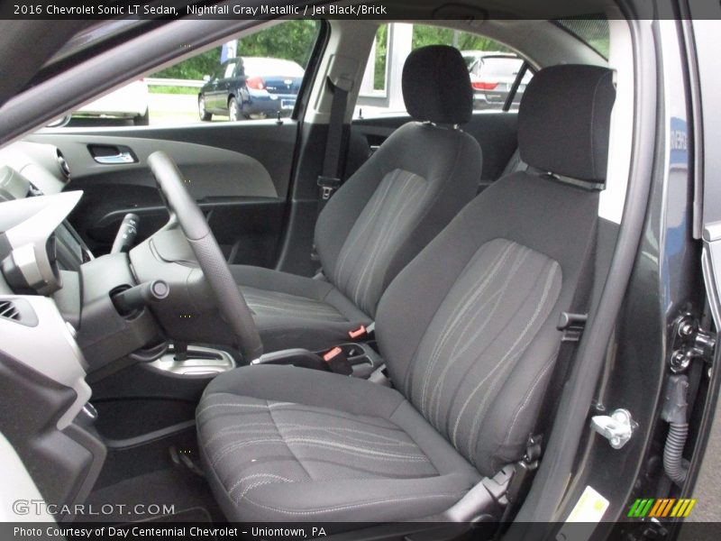Nightfall Gray Metallic / Jet Black/Brick 2016 Chevrolet Sonic LT Sedan