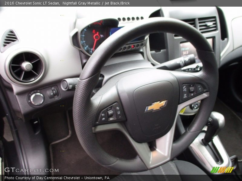 Nightfall Gray Metallic / Jet Black/Brick 2016 Chevrolet Sonic LT Sedan