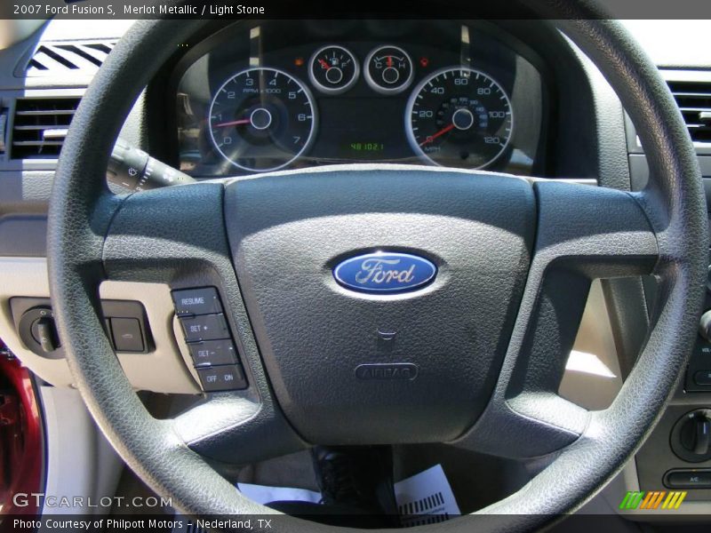 Merlot Metallic / Light Stone 2007 Ford Fusion S